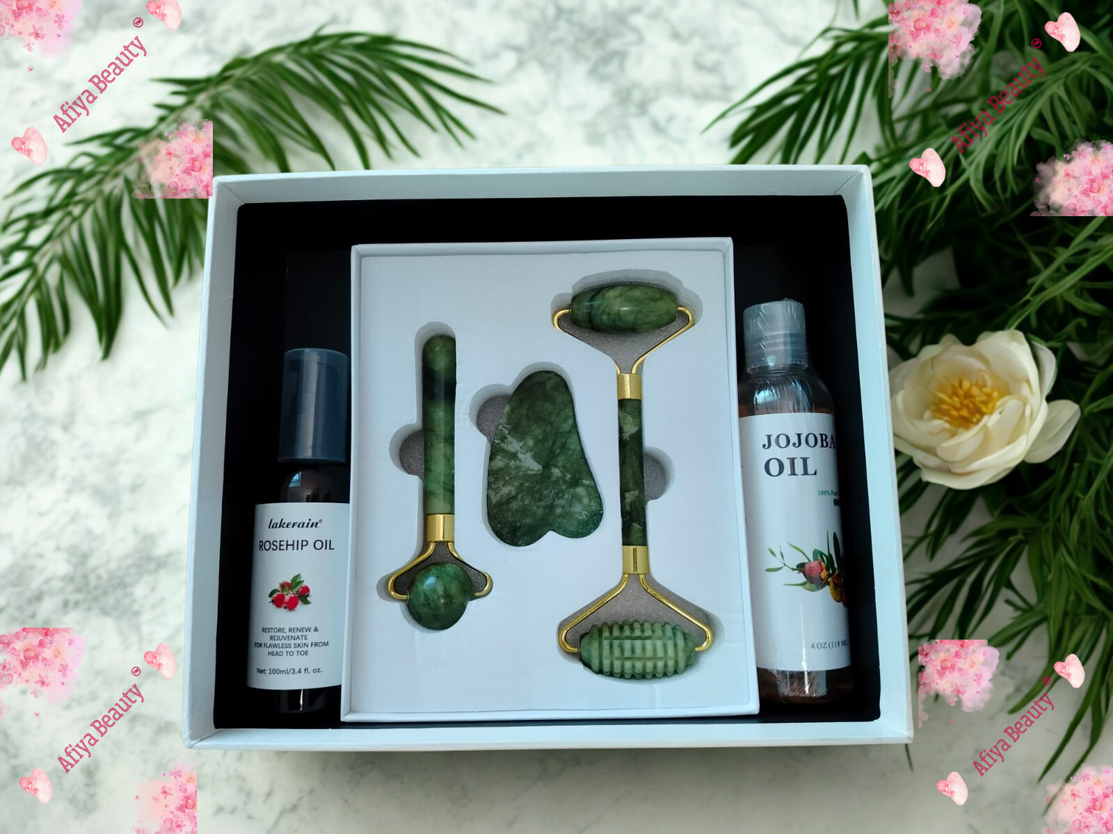 afiya beauty™ - coffret soin du visage gua sha